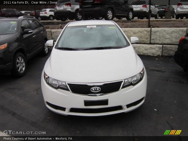 Clear White / Stone 2011 Kia Forte EX