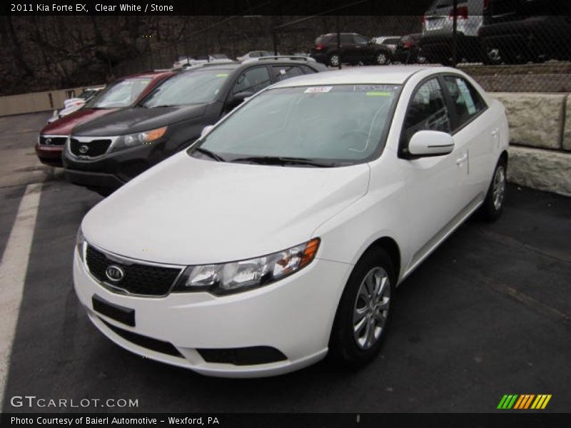 Clear White / Stone 2011 Kia Forte EX