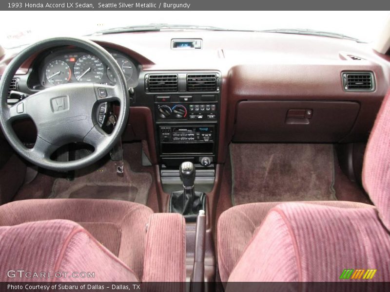 Seattle Silver Metallic / Burgundy 1993 Honda Accord LX Sedan