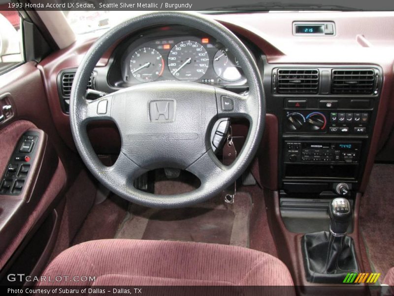Seattle Silver Metallic / Burgundy 1993 Honda Accord LX Sedan