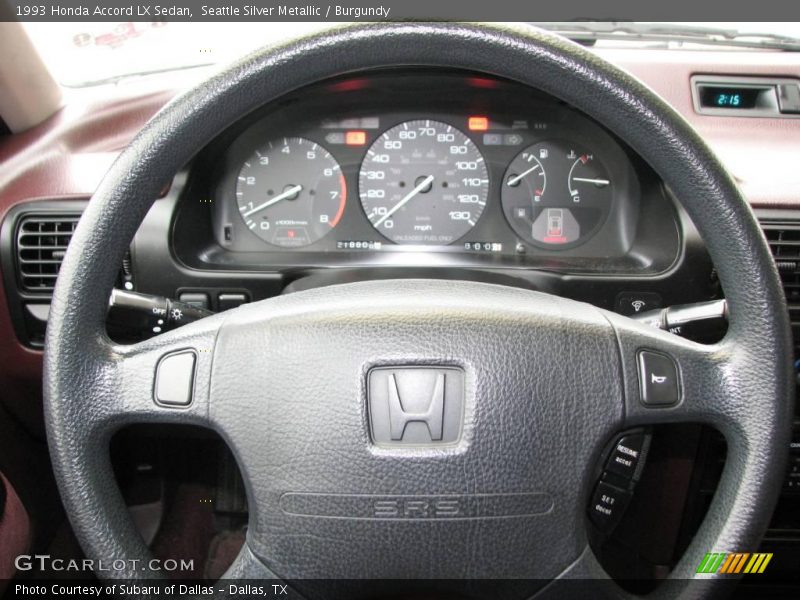 Seattle Silver Metallic / Burgundy 1993 Honda Accord LX Sedan