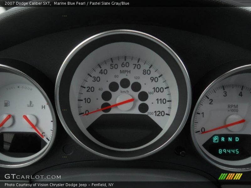 Marine Blue Pearl / Pastel Slate Gray/Blue 2007 Dodge Caliber SXT