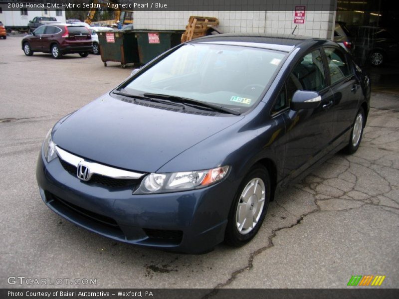 Magnetic Pearl / Blue 2009 Honda Civic Hybrid Sedan