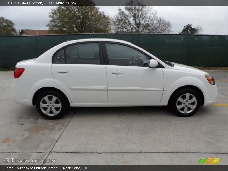 Clear White / Gray 2010 Kia Rio LX Sedan