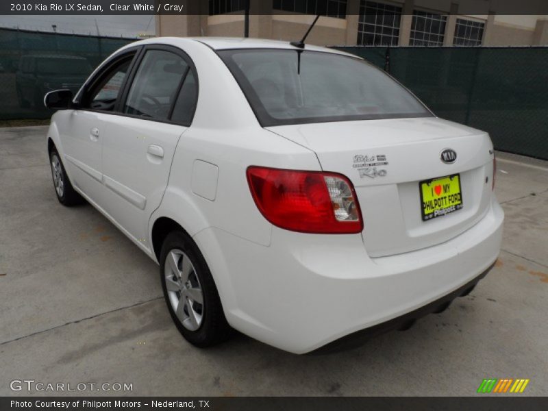 Clear White / Gray 2010 Kia Rio LX Sedan