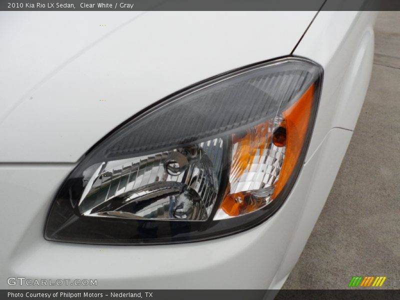 Clear White / Gray 2010 Kia Rio LX Sedan