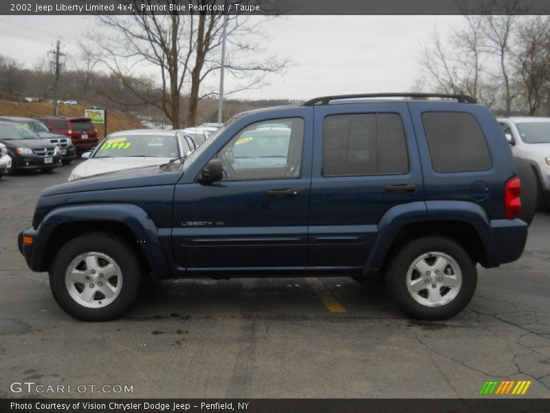 Patriot Blue Pearlcoat / Taupe 2002 Jeep Liberty Limited 4x4