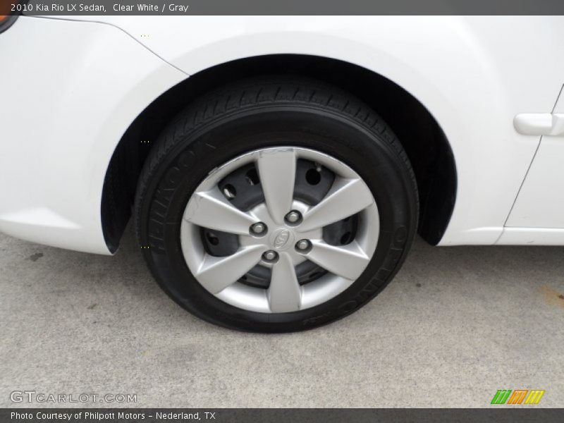 Clear White / Gray 2010 Kia Rio LX Sedan