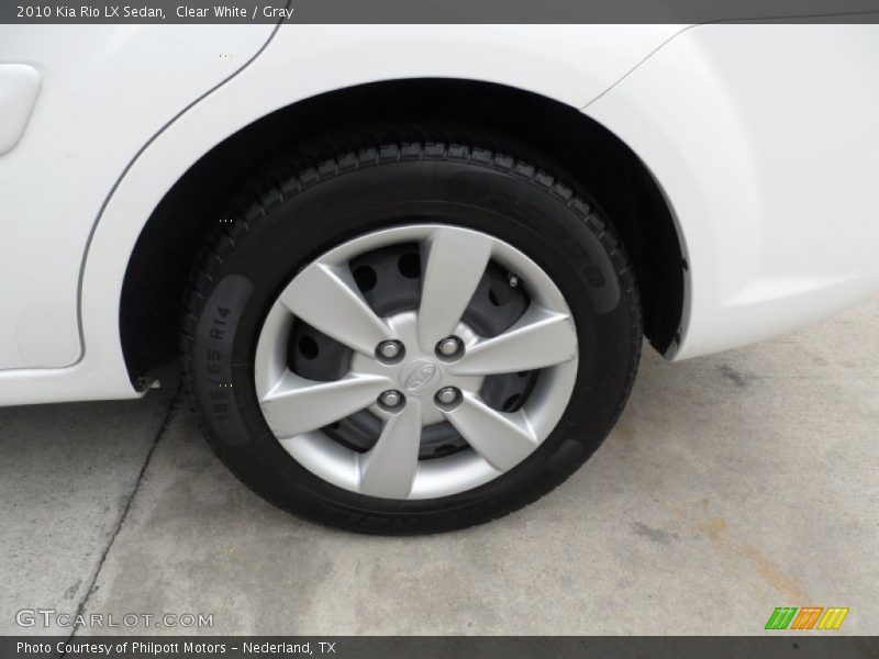 Clear White / Gray 2010 Kia Rio LX Sedan