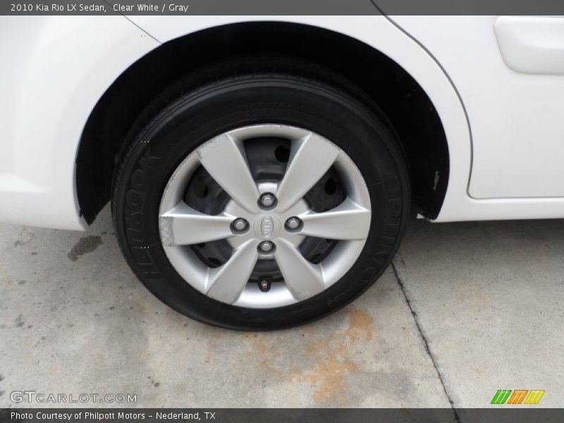 Clear White / Gray 2010 Kia Rio LX Sedan