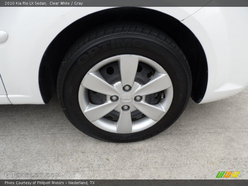 Clear White / Gray 2010 Kia Rio LX Sedan