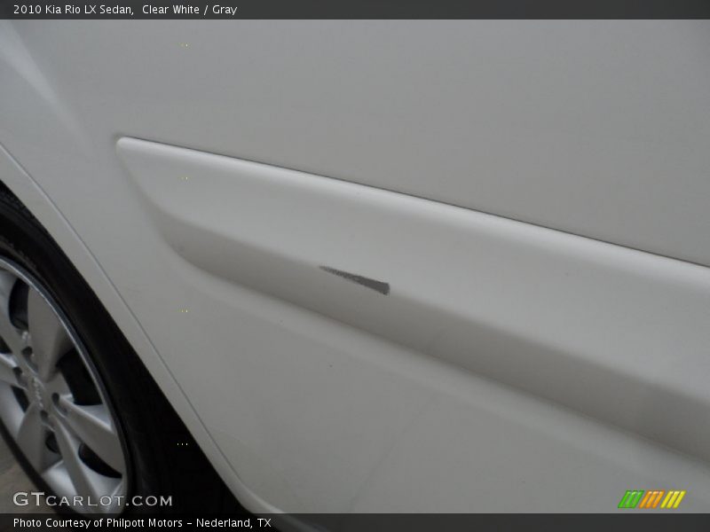 Clear White / Gray 2010 Kia Rio LX Sedan