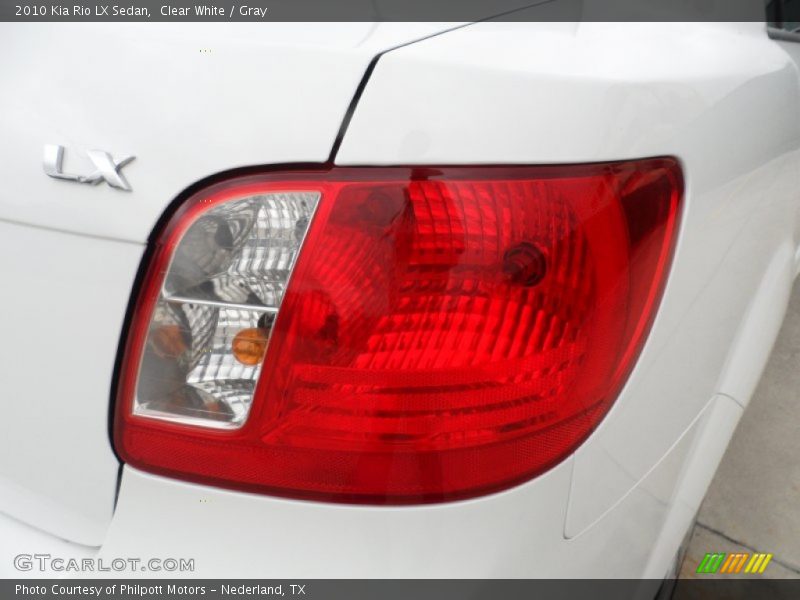 Clear White / Gray 2010 Kia Rio LX Sedan