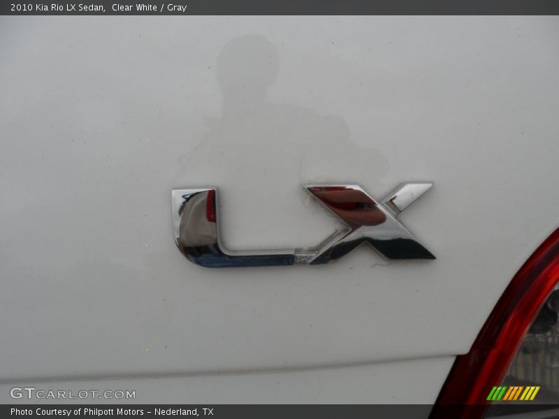 Clear White / Gray 2010 Kia Rio LX Sedan