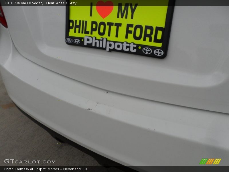 Clear White / Gray 2010 Kia Rio LX Sedan