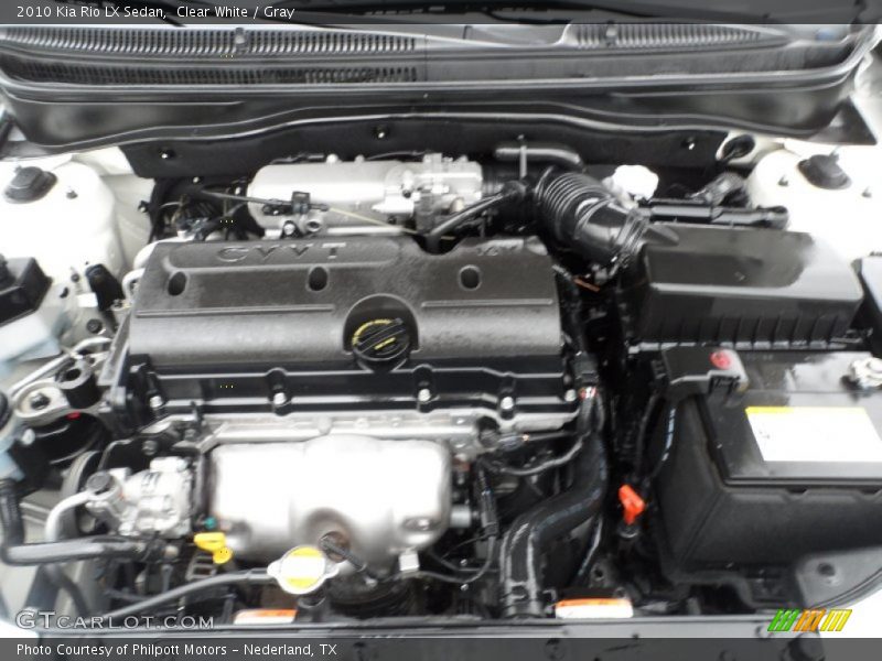 Clear White / Gray 2010 Kia Rio LX Sedan