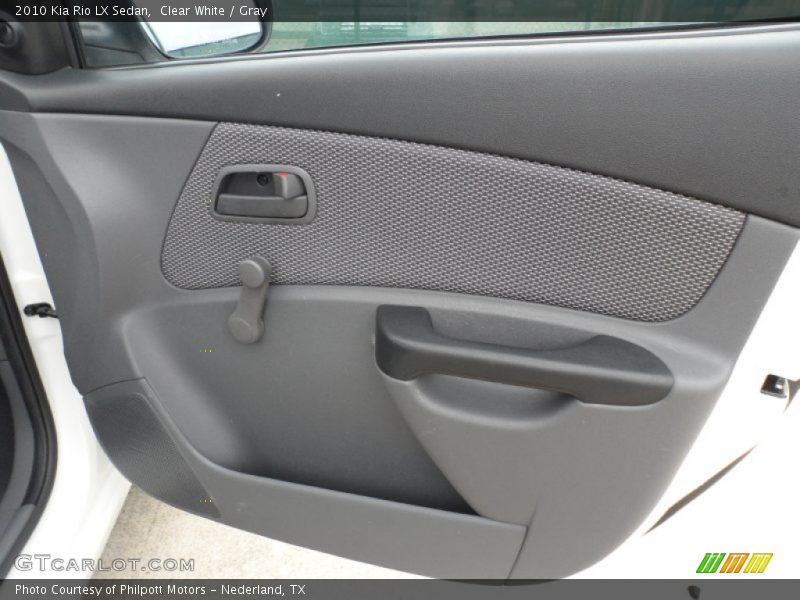 Clear White / Gray 2010 Kia Rio LX Sedan