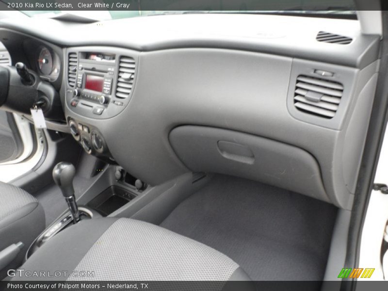 Clear White / Gray 2010 Kia Rio LX Sedan