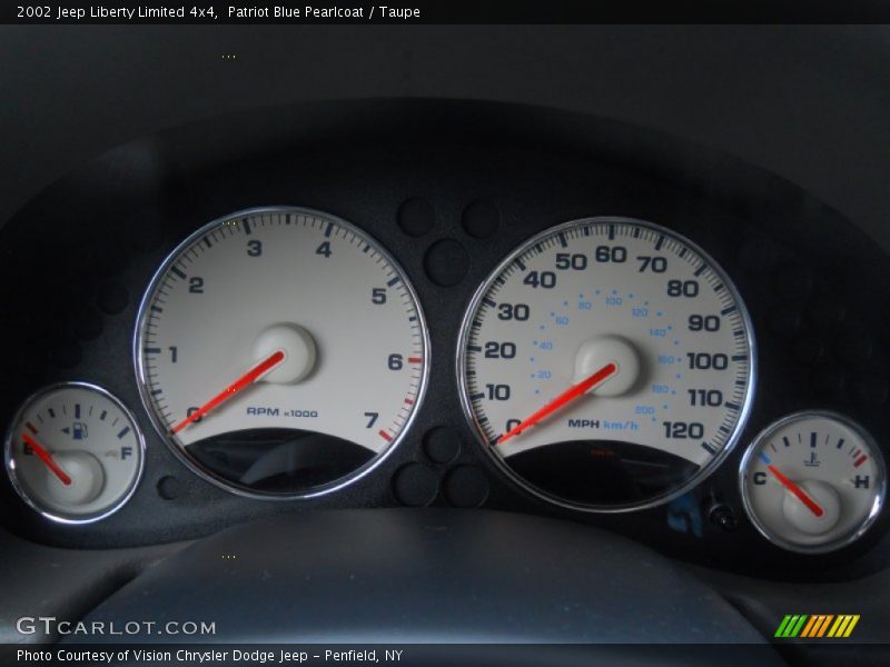 Patriot Blue Pearlcoat / Taupe 2002 Jeep Liberty Limited 4x4