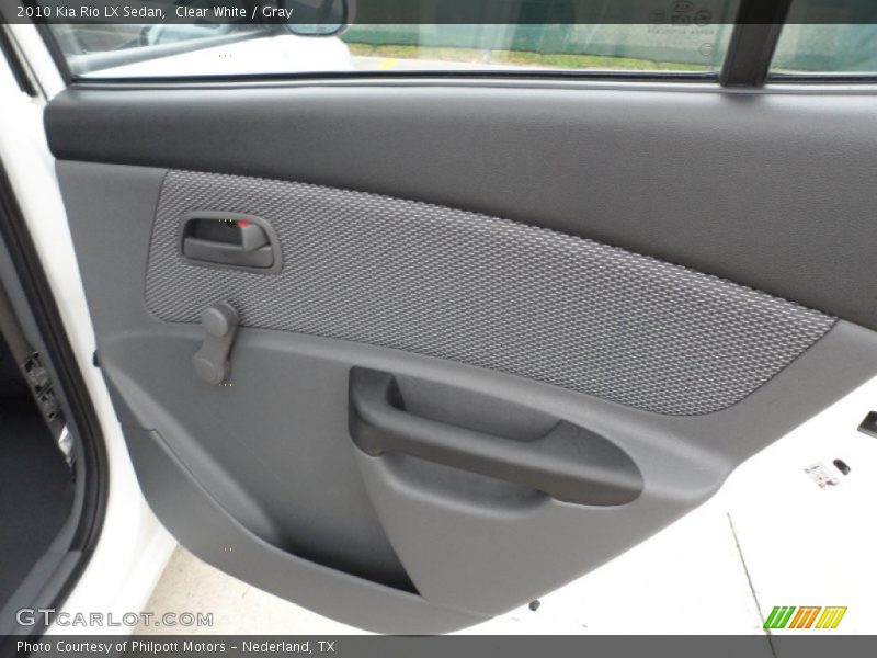 Clear White / Gray 2010 Kia Rio LX Sedan
