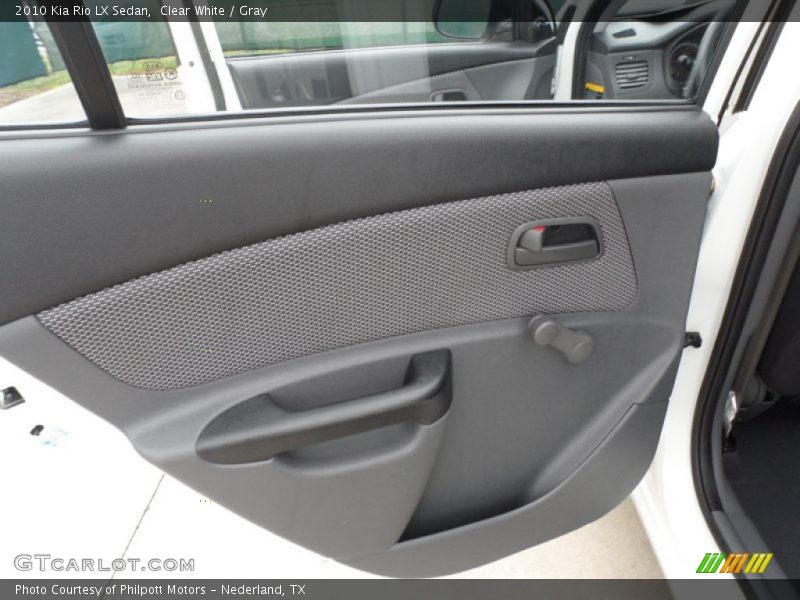 Clear White / Gray 2010 Kia Rio LX Sedan