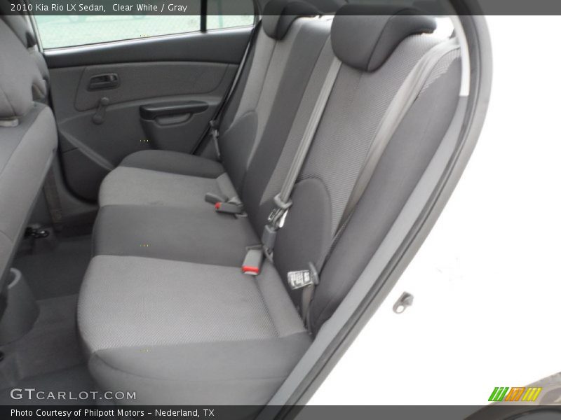 Clear White / Gray 2010 Kia Rio LX Sedan