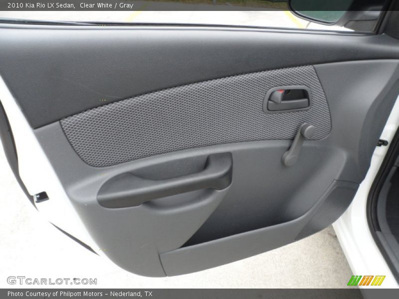 Clear White / Gray 2010 Kia Rio LX Sedan