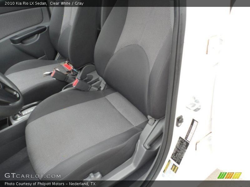 Clear White / Gray 2010 Kia Rio LX Sedan