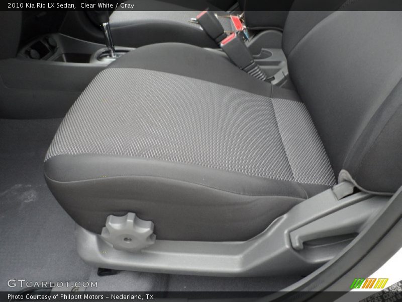 Clear White / Gray 2010 Kia Rio LX Sedan