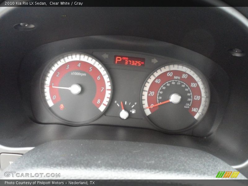 Clear White / Gray 2010 Kia Rio LX Sedan