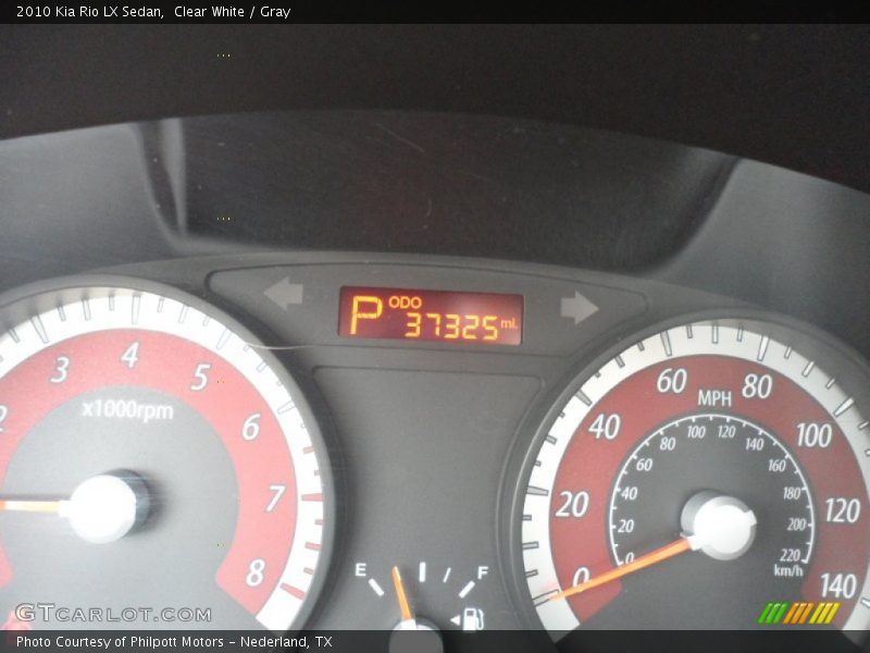 Clear White / Gray 2010 Kia Rio LX Sedan