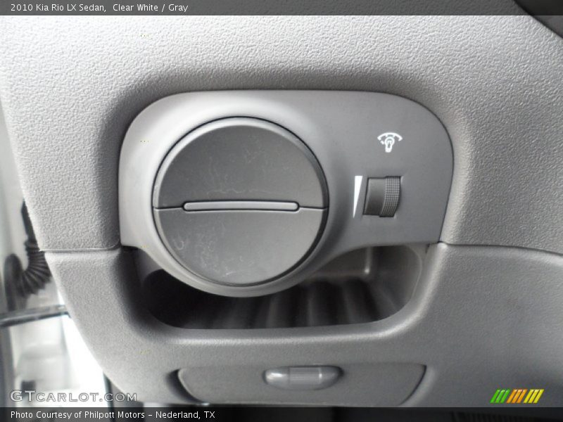 Clear White / Gray 2010 Kia Rio LX Sedan