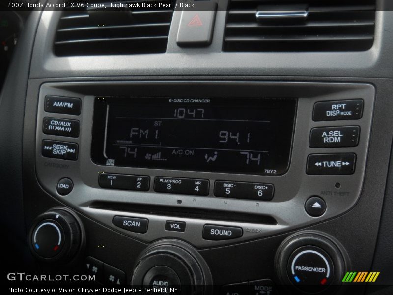 Nighthawk Black Pearl / Black 2007 Honda Accord EX V6 Coupe