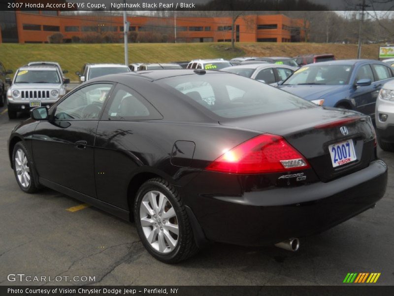 Nighthawk Black Pearl / Black 2007 Honda Accord EX V6 Coupe