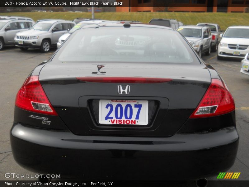 Nighthawk Black Pearl / Black 2007 Honda Accord EX V6 Coupe