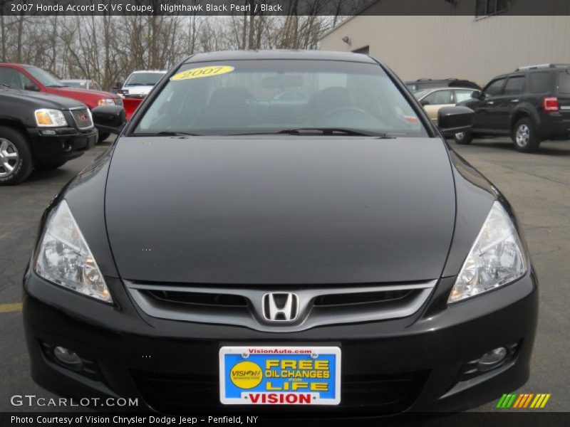 Nighthawk Black Pearl / Black 2007 Honda Accord EX V6 Coupe