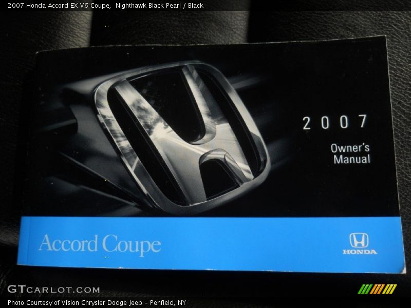 Nighthawk Black Pearl / Black 2007 Honda Accord EX V6 Coupe