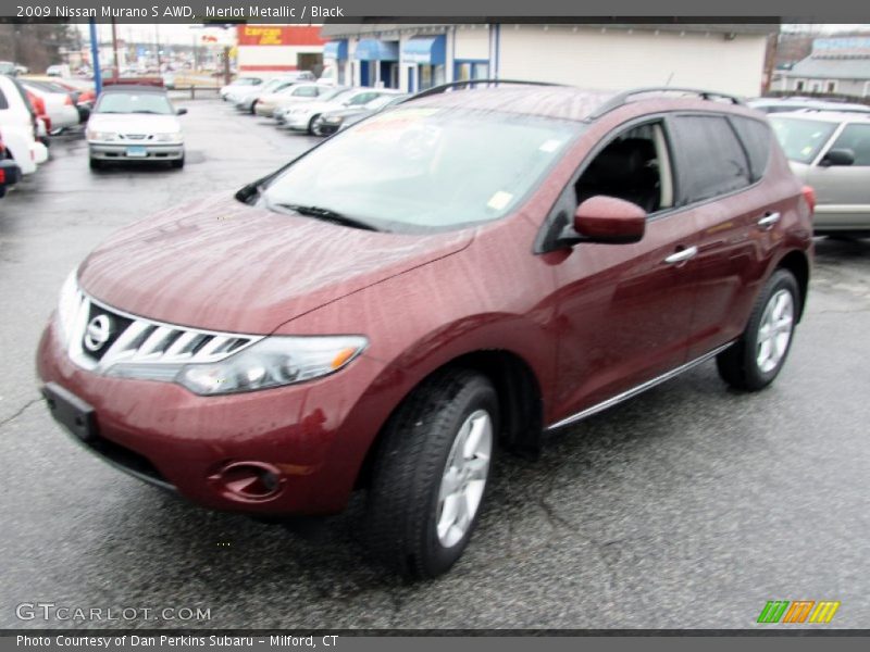 Merlot Metallic / Black 2009 Nissan Murano S AWD