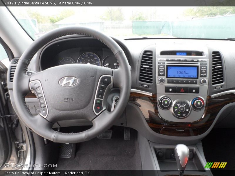 Mineral Gray / Gray 2012 Hyundai Santa Fe SE V6