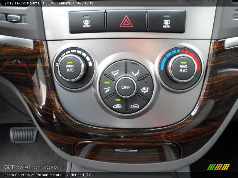 Mineral Gray / Gray 2012 Hyundai Santa Fe SE V6