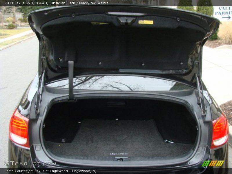 Obsidian Black / Black/Red Walnut 2011 Lexus GS 350 AWD