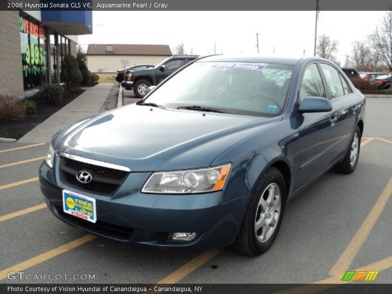 Aquamarine Pearl / Gray 2006 Hyundai Sonata GLS V6