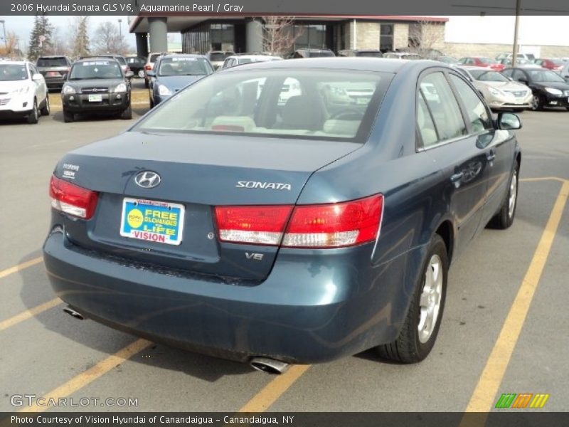 Aquamarine Pearl / Gray 2006 Hyundai Sonata GLS V6