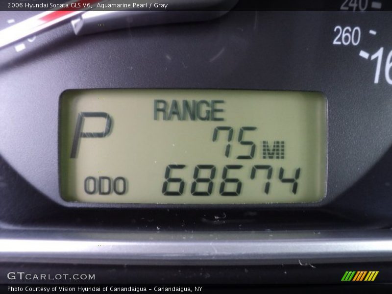 Aquamarine Pearl / Gray 2006 Hyundai Sonata GLS V6