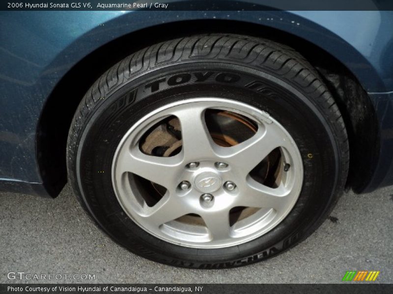Aquamarine Pearl / Gray 2006 Hyundai Sonata GLS V6