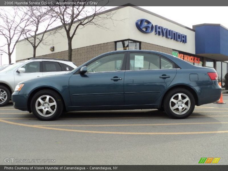 Aquamarine Pearl / Gray 2006 Hyundai Sonata GLS V6