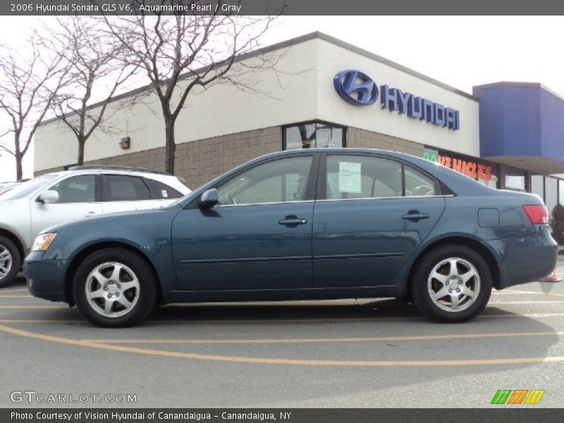 Aquamarine Pearl / Gray 2006 Hyundai Sonata GLS V6