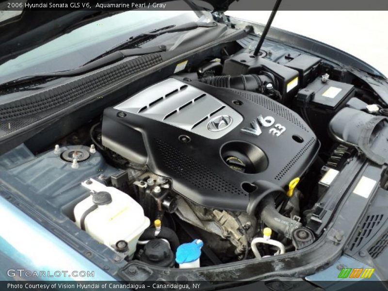 Aquamarine Pearl / Gray 2006 Hyundai Sonata GLS V6