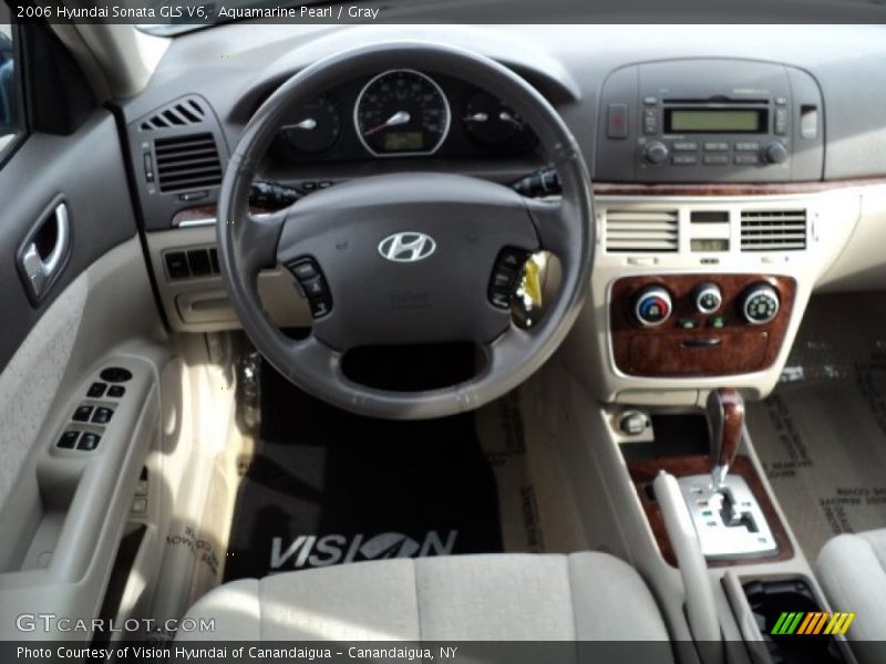 Aquamarine Pearl / Gray 2006 Hyundai Sonata GLS V6