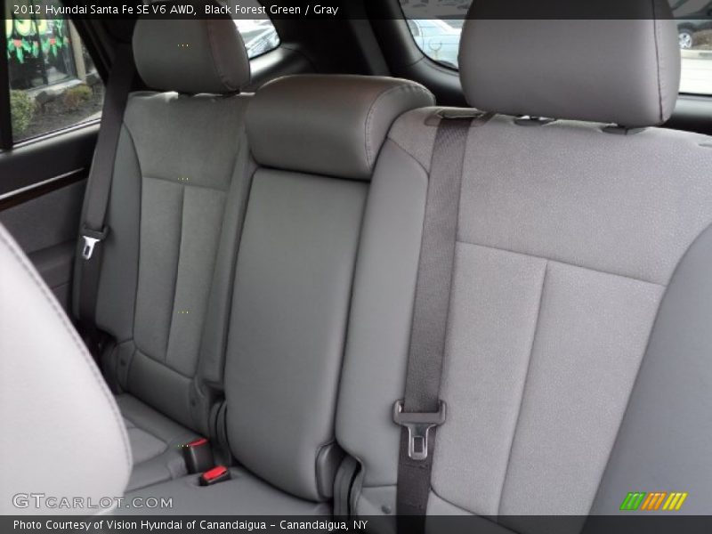 Black Forest Green / Gray 2012 Hyundai Santa Fe SE V6 AWD